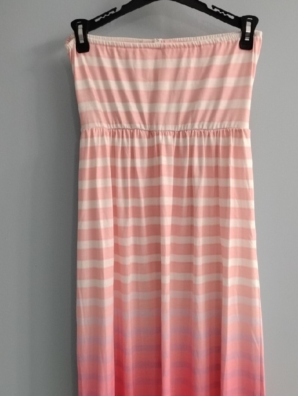 NWT Bellelily Pink & White Striped Strapless Maxi Dress Size Small - Picture 5 of 6